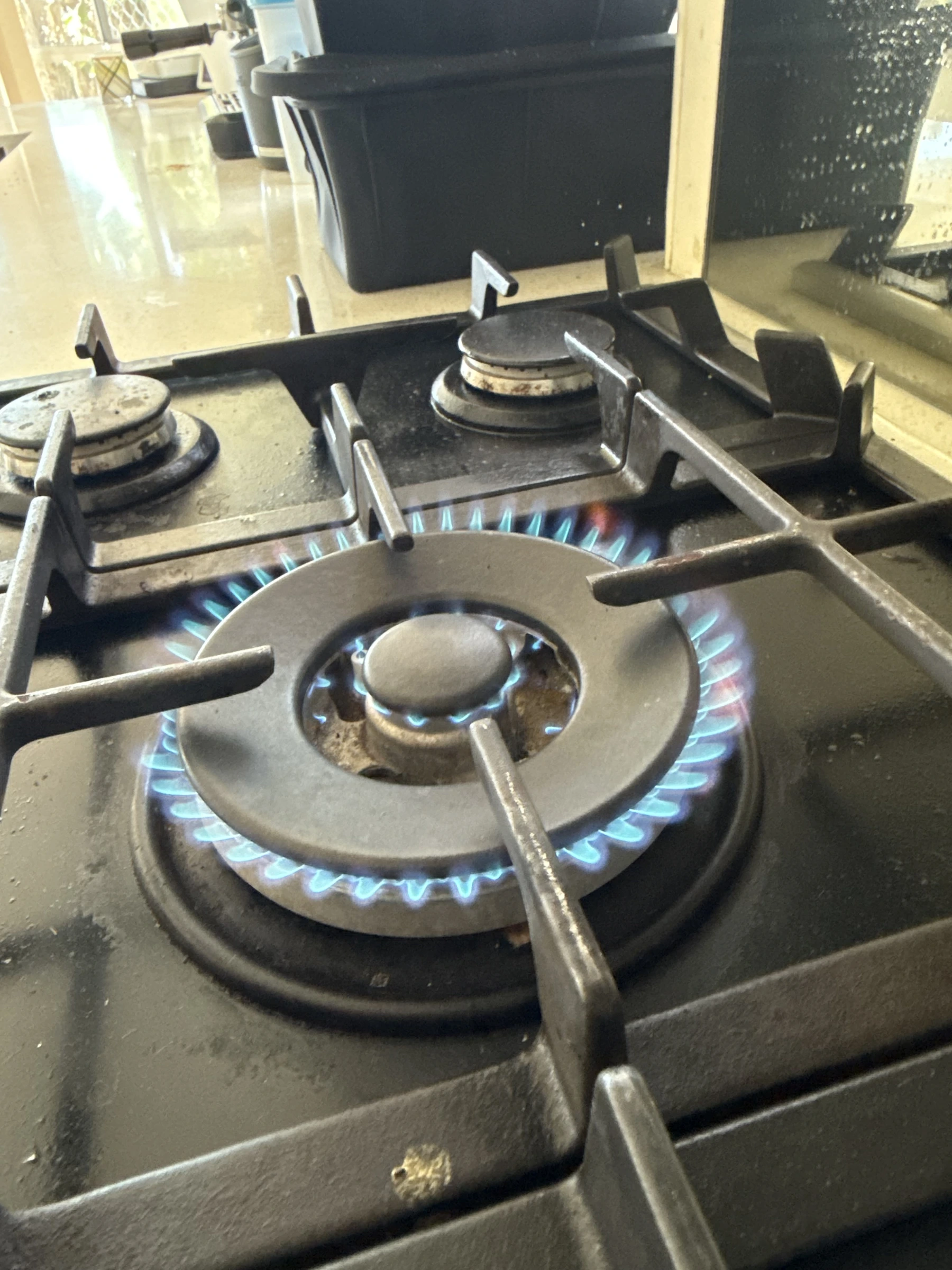 Gas cooktop burner flame Gold Coast