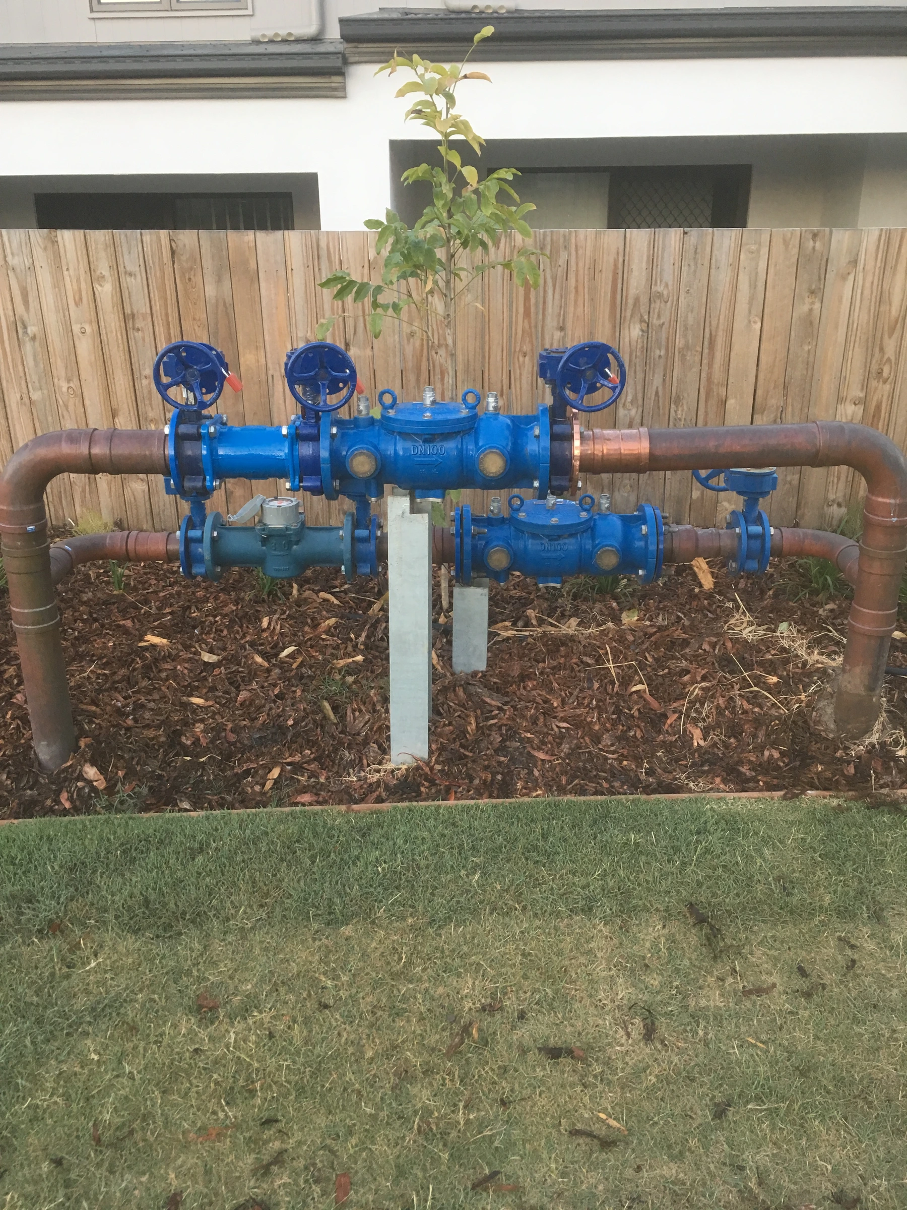 Backflow prevention copper pipe assembly Gold Coast