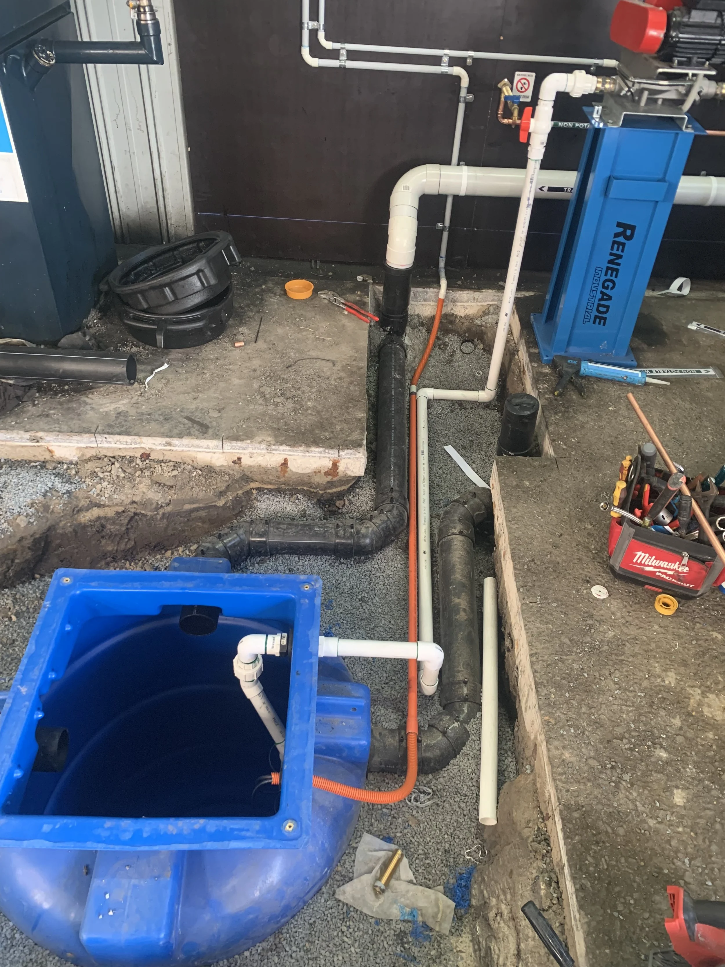 General plumbing pipe work and rough-in Gold Coast