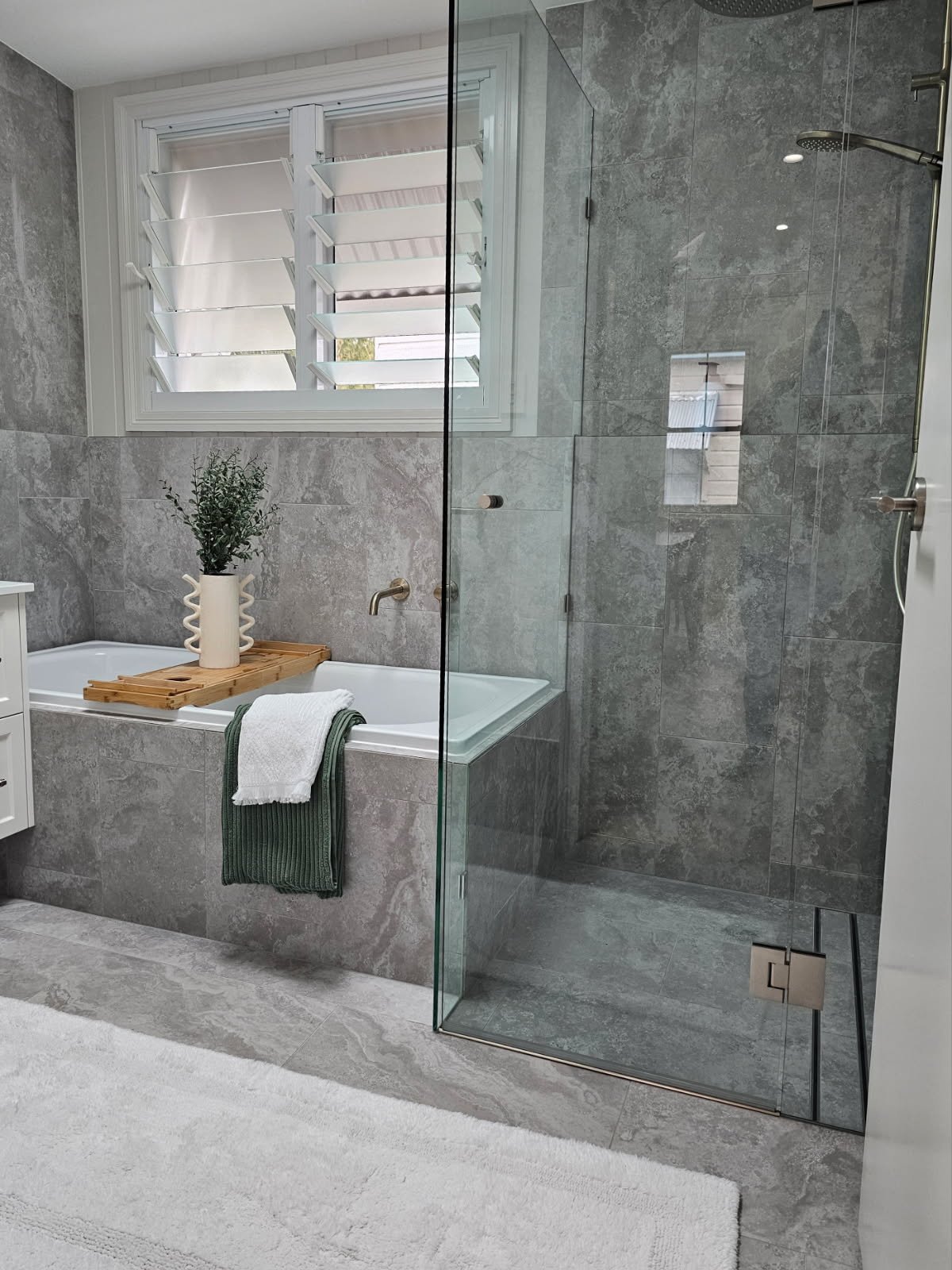 Finished bathroom renovation plumbing Gold Coast