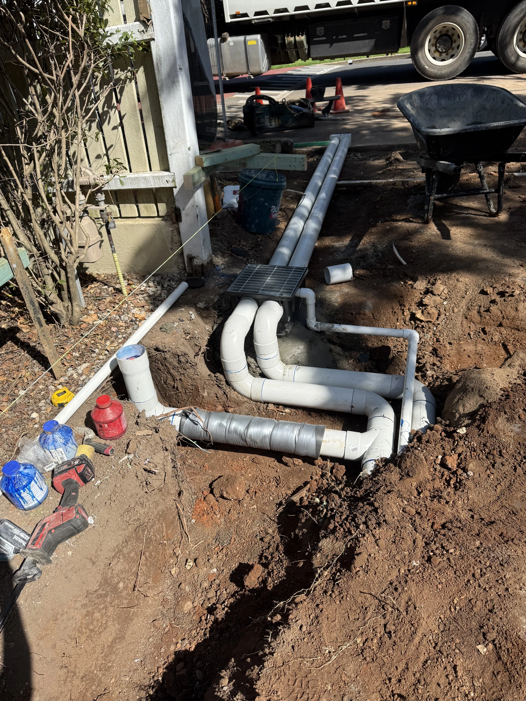 PVC drainage pipe run Gold Coast