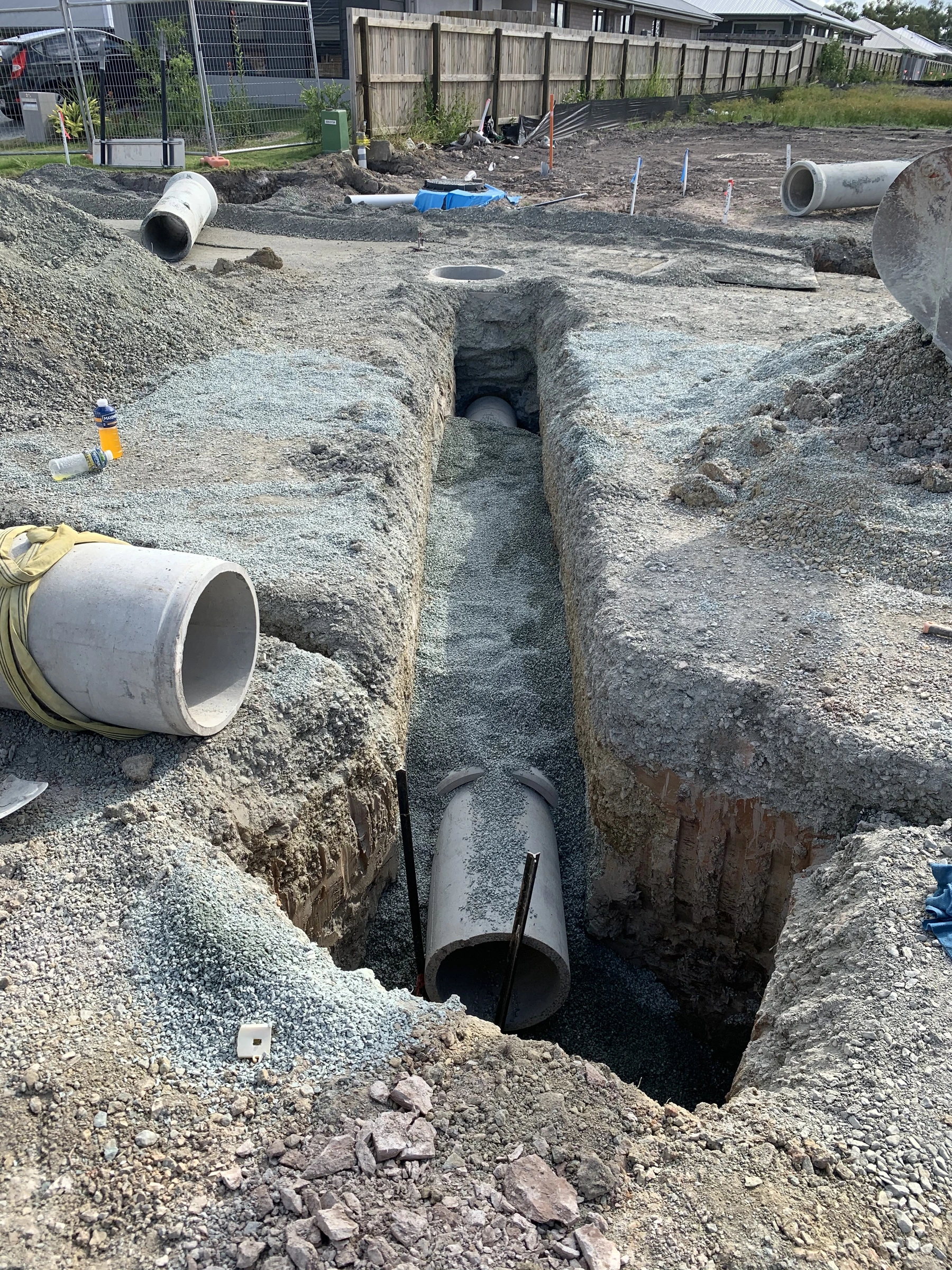 Sewer trench excavation Gold Coast